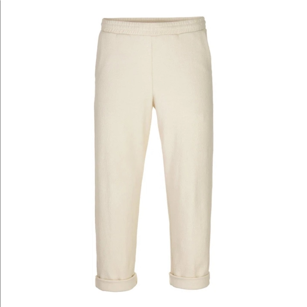 As seen on Matilda Djerf IDREAMFORYOU textured pants in beige
